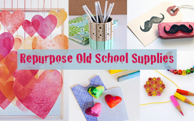 repurpose old school supplies